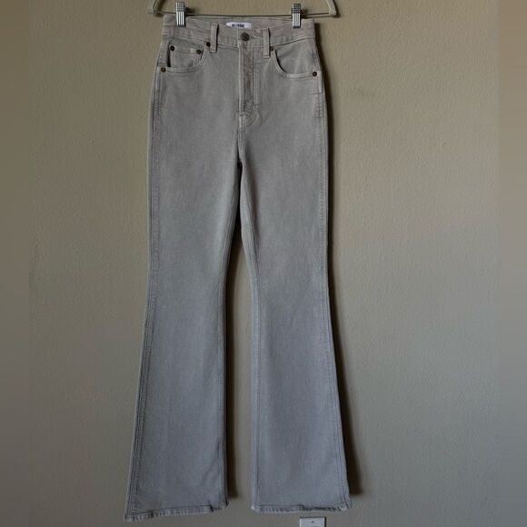 Re/Done Wide Gray Jeans Flare Size 25 - Picture 4 of 10